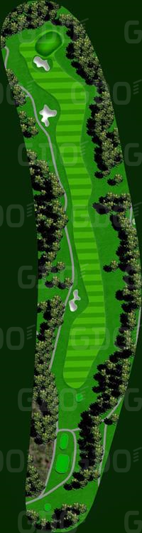富士カントリー笠間倶楽部 東6番ホール コース図