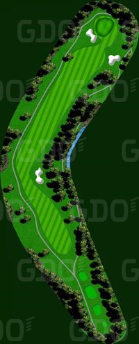 富士カントリー笠間倶楽部 南6番ホール コース図