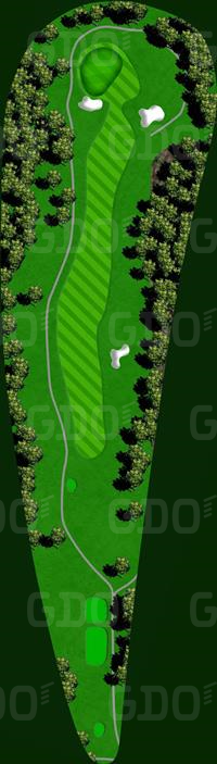 富士カントリー笠間倶楽部 西9番ホール コース図