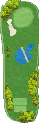 神田ゴルフクラブ 1-9 HOLE1番ホール コース図