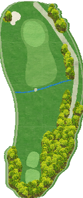 神田ゴルフクラブ 1-9 HOLE2番ホール コース図