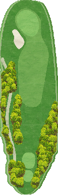 神田ゴルフクラブ 10-18 HOLE1番ホール コース図