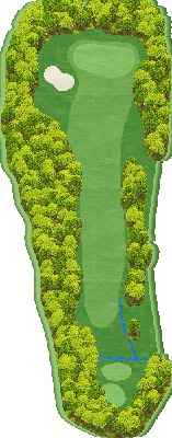 神田ゴルフクラブ 10-18 HOLE3番ホール コース図
