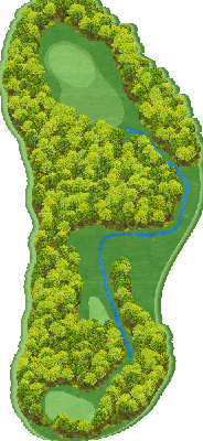 神田ゴルフクラブ 10-18 HOLE6番ホール コース図