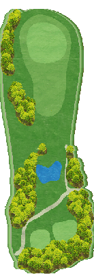 神田ゴルフクラブ 10-18 HOLE9番ホール コース図