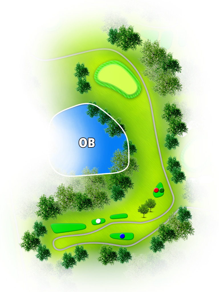 猪名川グリーンカントリークラブ IN12番ホール コース図