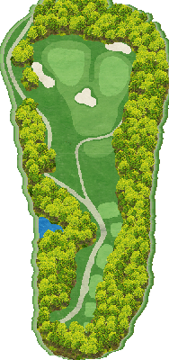 長南パブリックコース OUT8番ホール コース図