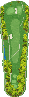 長南パブリックコース IN11番ホール コース図