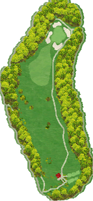 岩国センチュリーゴルフクラブ OUT1番ホール コース図