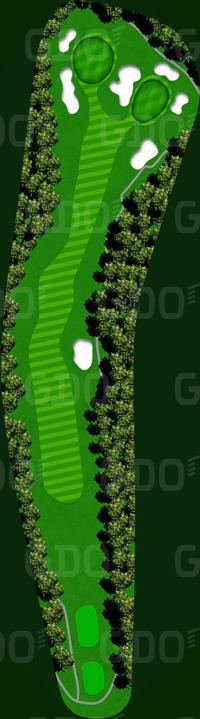 日高カントリークラブ 西6番ホール コース図