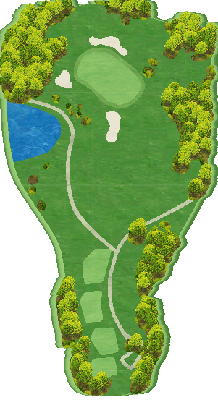 ＪＧＭサラブレッドゴルフクラブ OUT6番ホール コース図