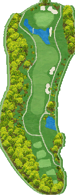 ＪＧＭサラブレッドゴルフクラブ OUT8番ホール コース図