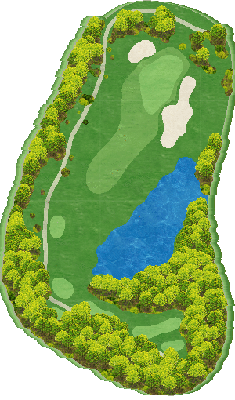 仙台南ゴルフ倶楽部 IN17番ホール コース図