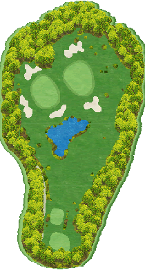 Jゴルフ鶴ヶ島 OUT2番ホール コース図