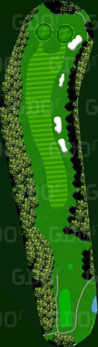袖ヶ浦カンツリークラブ 新袖コース OUT5番ホール コース図