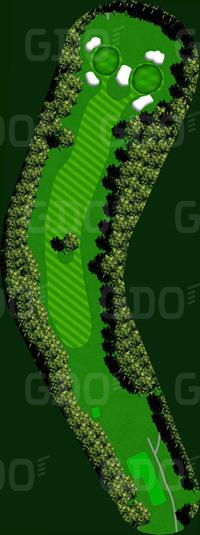 袖ヶ浦カンツリークラブ 新袖コース OUT8番ホール コース図