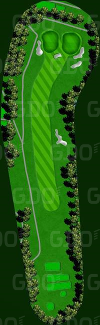 飛鳥カンツリー倶楽部 OUT3番ホール コース図