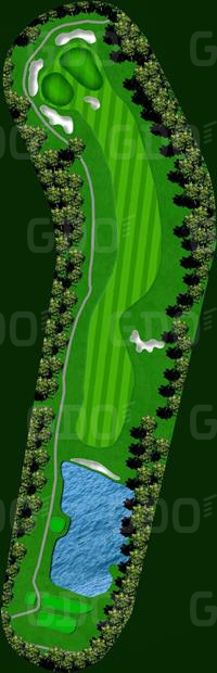 飛鳥カンツリー倶楽部 OUT6番ホール コース図