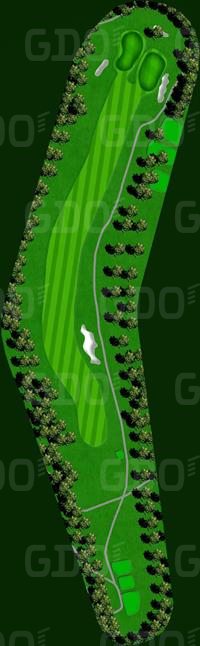 飛鳥カンツリー倶楽部 OUT8番ホール コース図