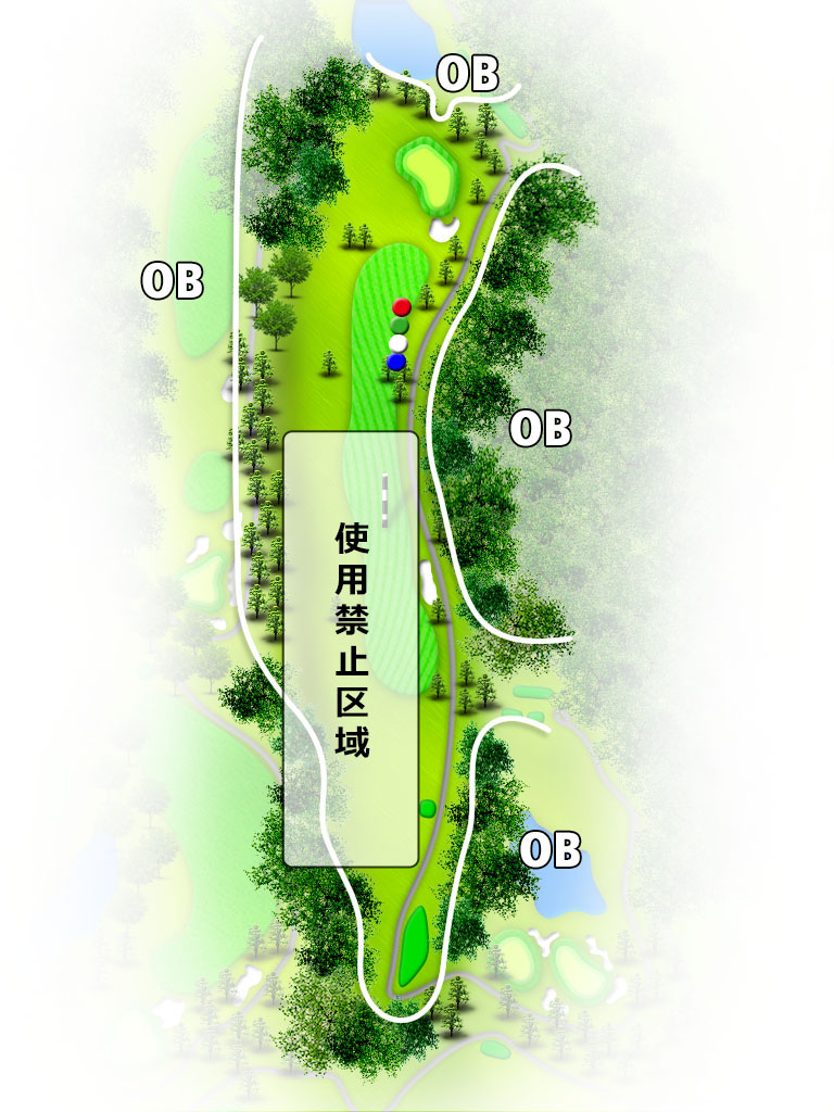 別府の森ゴルフ倶楽部 東5番ホール コース図