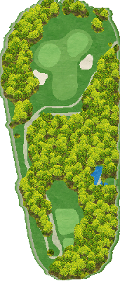 伊深の森カントリークラブ OUT6番ホール コース図