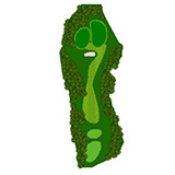 西熱海ゴルフコース IN18番ホール コース図