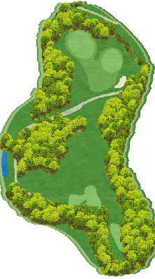 天理ゴルフ倶楽部 IN12番ホール コース図