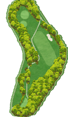 天理ゴルフ倶楽部 IN13番ホール コース図