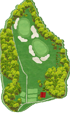 菊川カントリークラブ IN14番ホール コース図