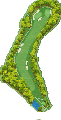 菊川カントリークラブ IN17番ホール コース図