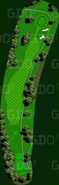 千里浜カントリークラブ OUT8番ホール コース図