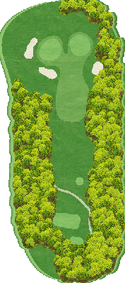 大垣カントリー倶楽部 OUT6番ホール コース図