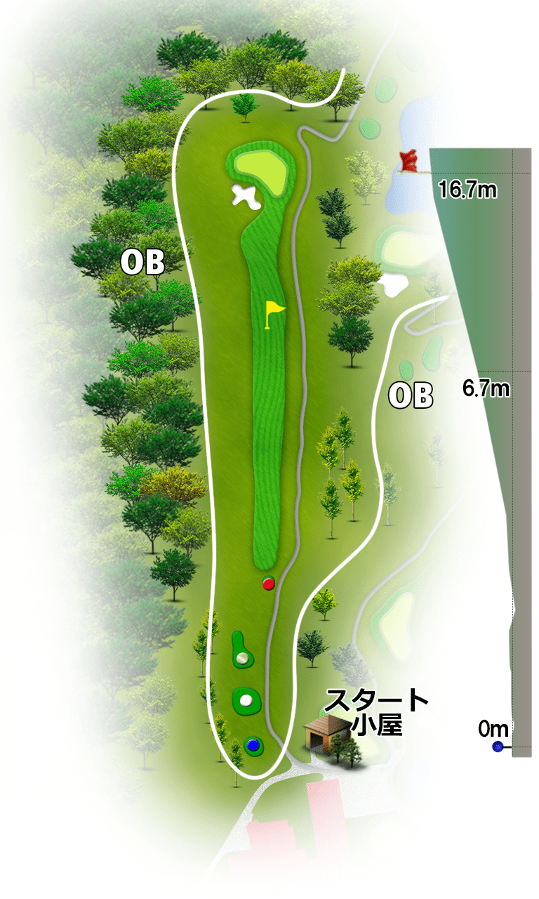 サンリゾートカントリークラブ IN10番ホール コース図