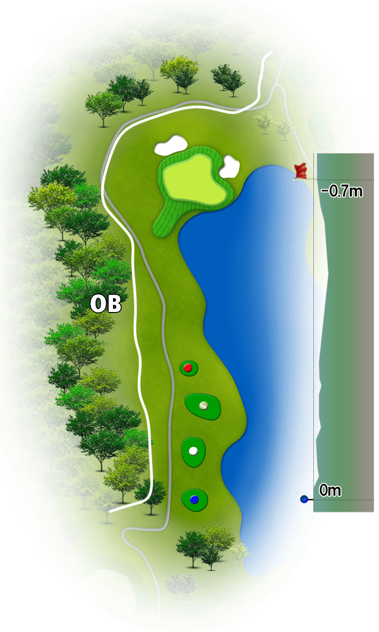 サンリゾートカントリークラブ IN11番ホール コース図