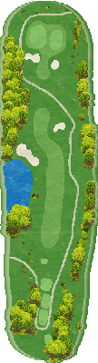 明智ゴルフ倶楽部 賑済寺ゴルフ場 IN9番ホール コース図