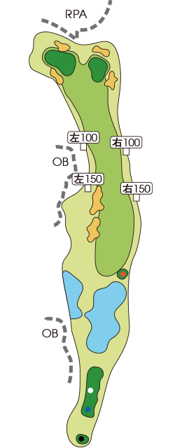 利府ゴルフ倶楽部 IN12番ホール コース図