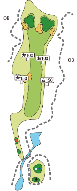 利府ゴルフ倶楽部 OUT6番ホール コース図