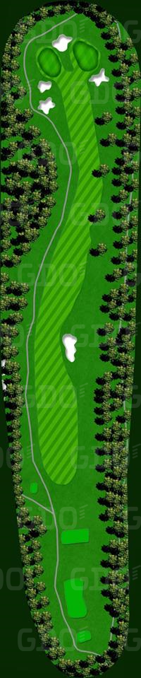 四日市カンツリー倶楽部 OUT9番ホール コース図