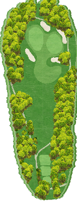 伊東カントリークラブ IN13番ホール コース図