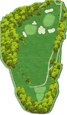 八重桜カントリークラブ OUT4番ホール コース図