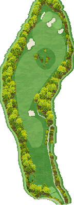 八重桜カントリークラブ OUT9番ホール コース図