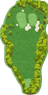 八重桜カントリークラブ IN11番ホール コース図