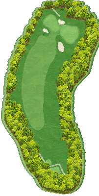 八重桜カントリークラブ IN15番ホール コース図