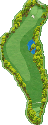 八重桜カントリークラブ IN18番ホール コース図