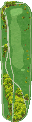 箱根園ゴルフ場 OUT4番ホール コース図