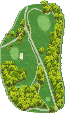 箱根園ゴルフ場 OUT8番ホール コース図