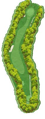 土佐ユートピアカントリークラブ IN17番ホール コース図