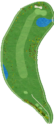 コート旭川カントリークラブ OUT5番ホール コース図