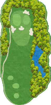 明石ゴルフ倶楽部 OUT5番ホール コース図