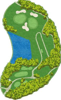 木更津ゴルフクラブ OUT4番ホール コース図